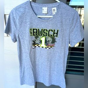 Kurt Busch #1 Chip Ganassi Racing Grey T-shirt Women’s Size Small NWT